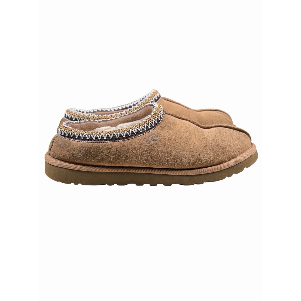 UGG Tasman Men's Brown Suede Shearling Lined Slip-On Slippers US 7